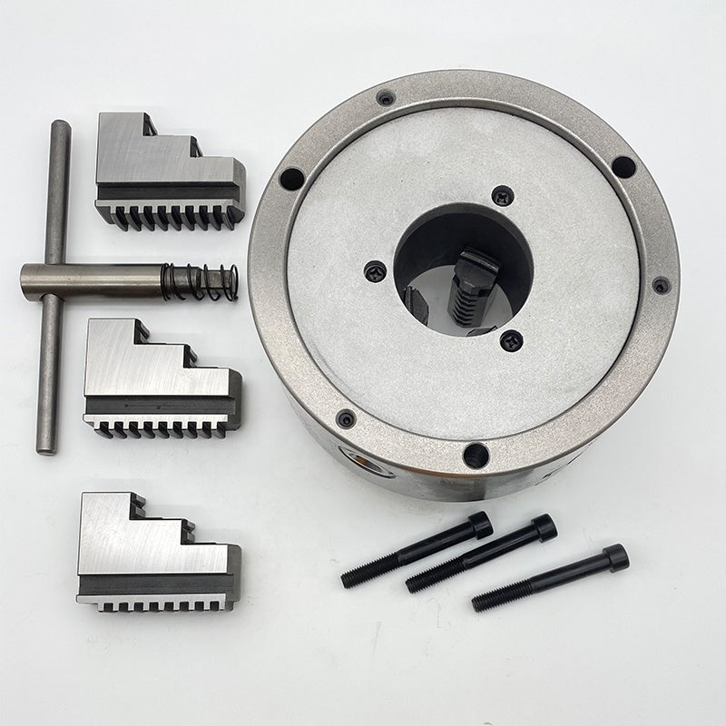 Lathe Chuck 200 mm SANOU Brand 3 jaw lathe chuck price K11-200 front 3 holes install type Chuck jaw at discount