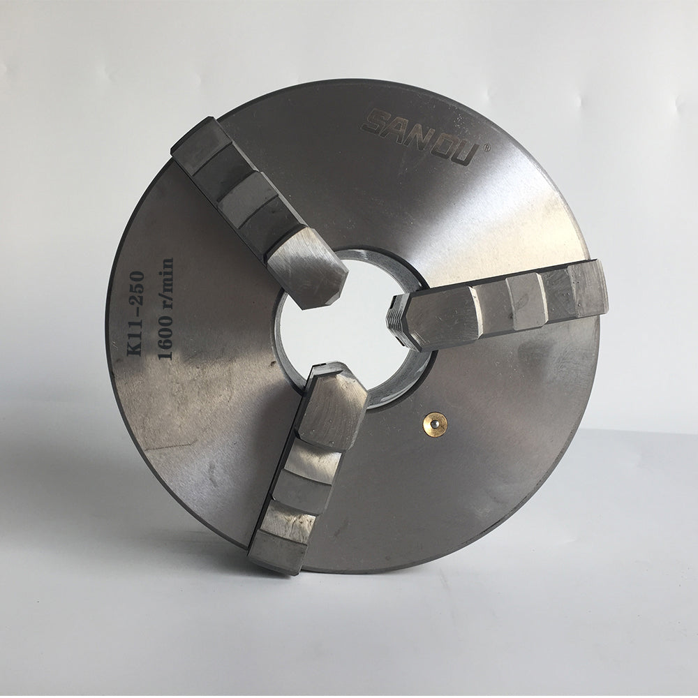 3 jaw chuck 250mm Sanou Brand 10'' self centering lathe chuck K11-250 two sets jaws for heavy duty lathe