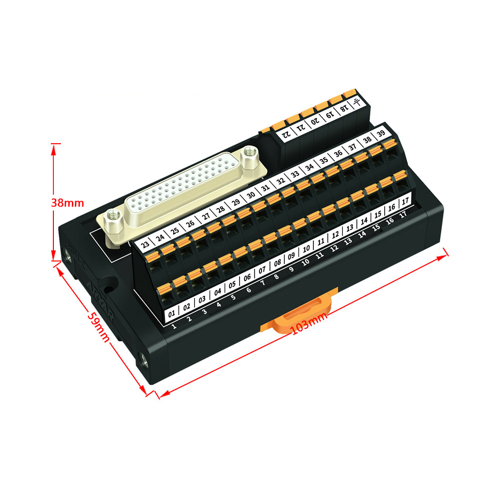 DB44 relay terminal block express wiring crimp for Delta B2 leisai invt inovance and other servo wiring Servo terminal block